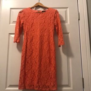 Spence Petite- Orange/coral - 3/4 sleeve - size 6